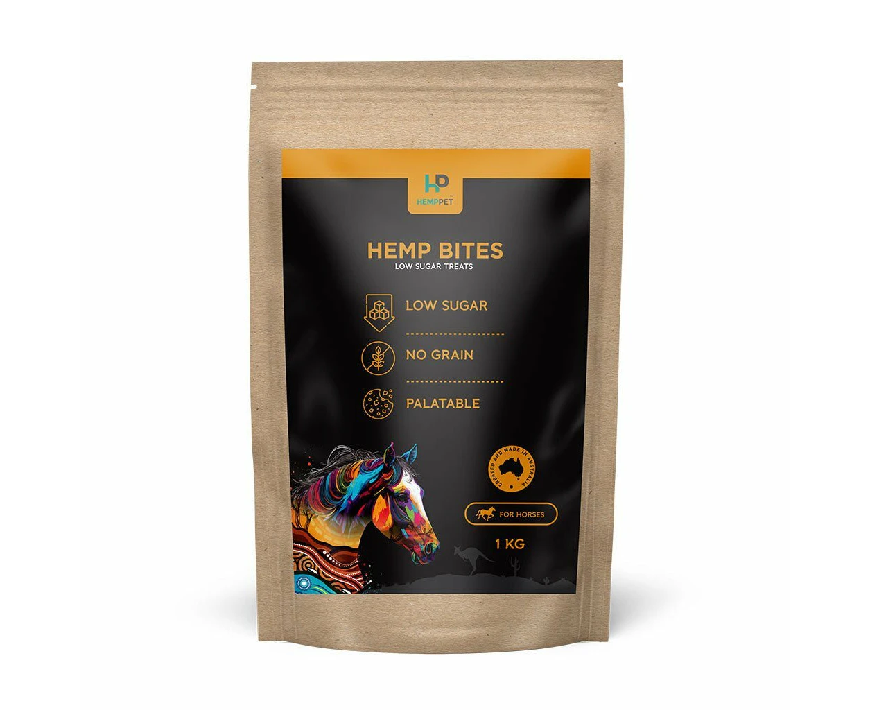 Hemp Pet Hemp Bites Low Sugar Palatable Treats for Horses 1kg