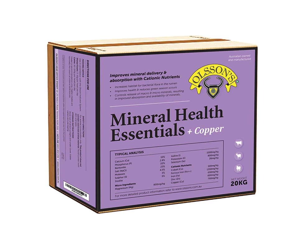 Olsson Mineral Health Essentials + Copper Supplement for Livestock 20kg