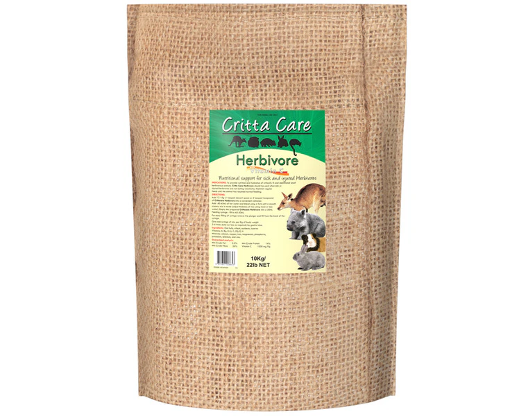 Vetafarm Herbivore CrittaCare for Cavies Kangaroos Wombats & Possums 10kg