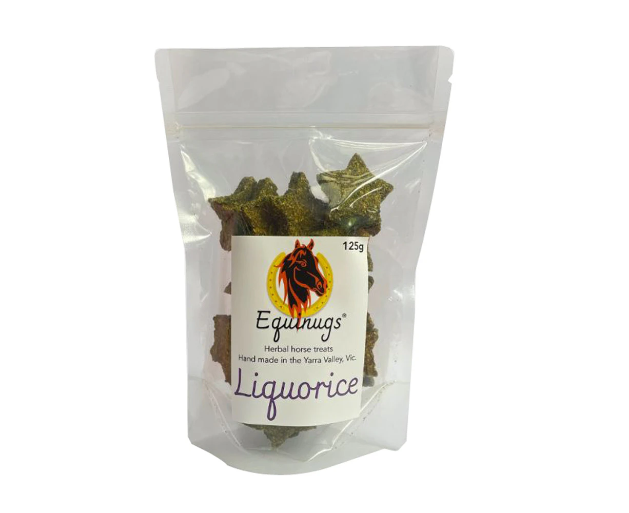 Equinugs Liquorice Stars Hand Made Herbal Horse Tasty Treats Pouch 125g