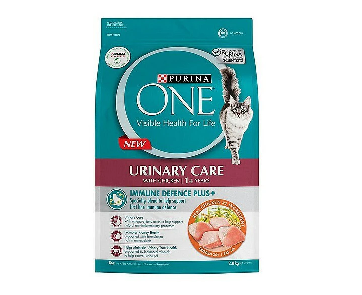 Purina One Adult 1+ Urinary Care Dry Cat Food Real Chicken 2.8kg