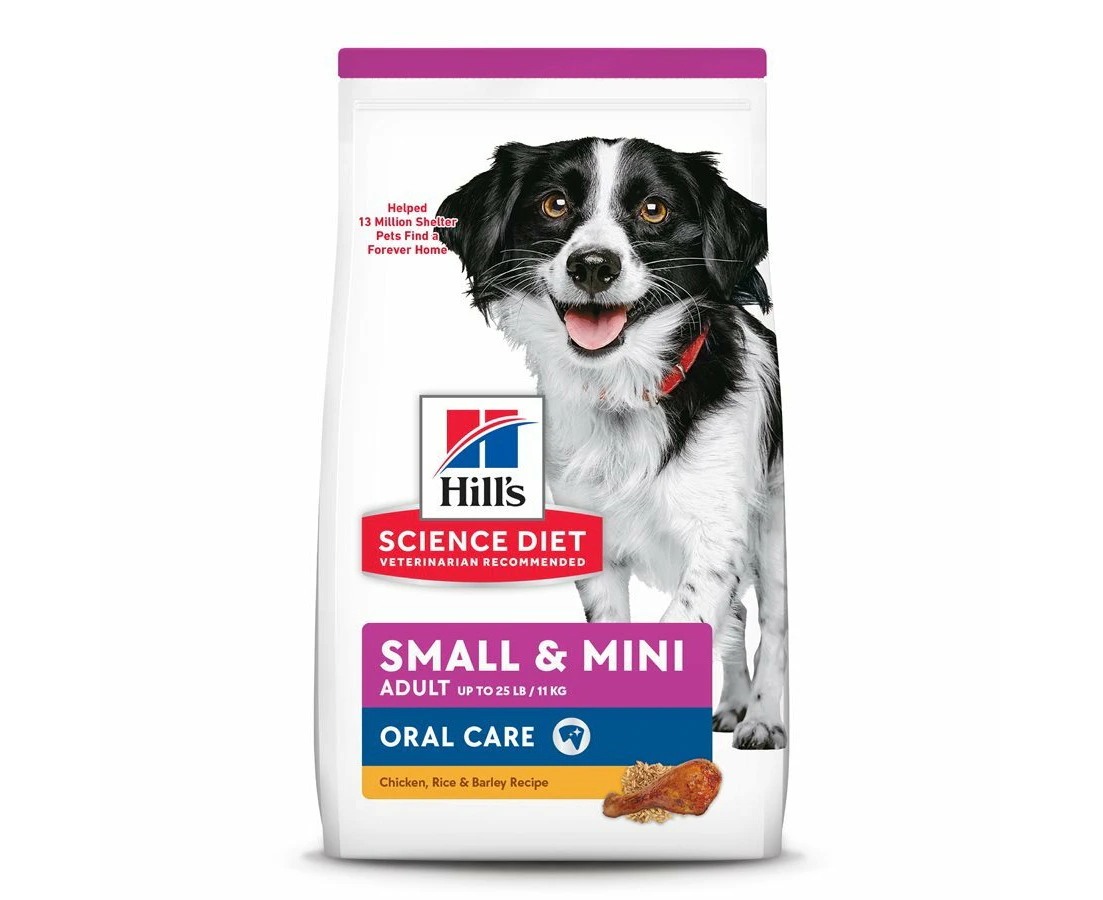 Hills Adult Up to 11kg Small & Mini Oral Care Dry Dog Food Chicken Rice 1.81kg