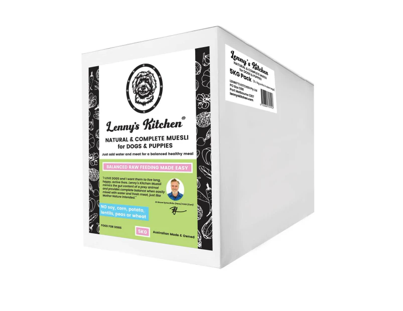 Lennys Kitchen Natural & Complete Muesli Feed for Dogs & Puppies 5kg