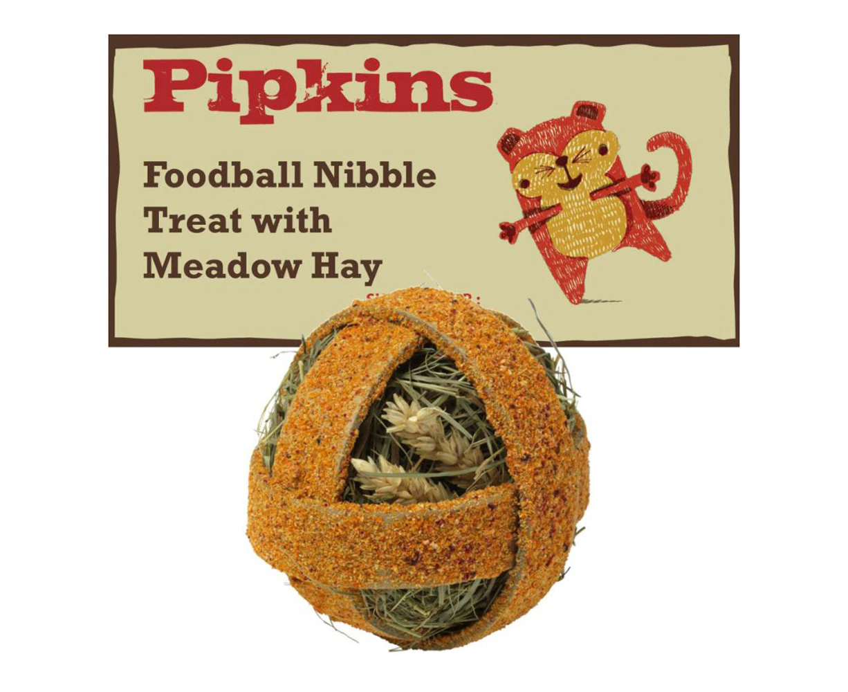 Pipkins Nibble Foodball Treat for Guinea Pigs Hamsters & Rabbits 125g