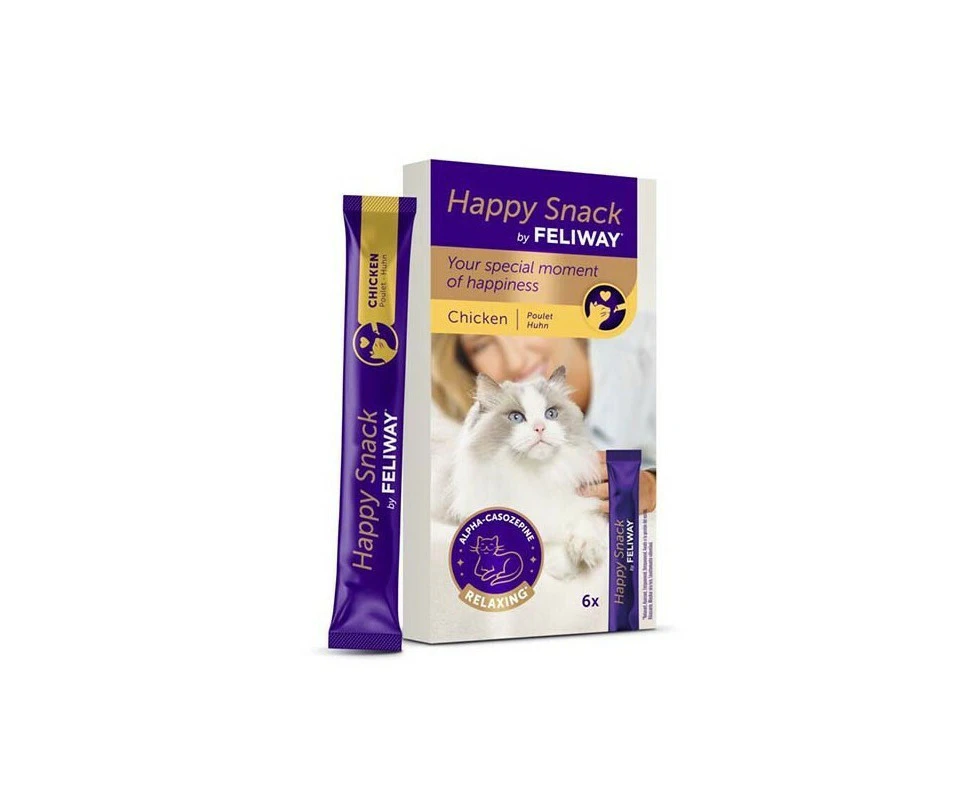 Feliway Happy Snack Tasty Calming Treats for Cat Chicken 6 x 15g