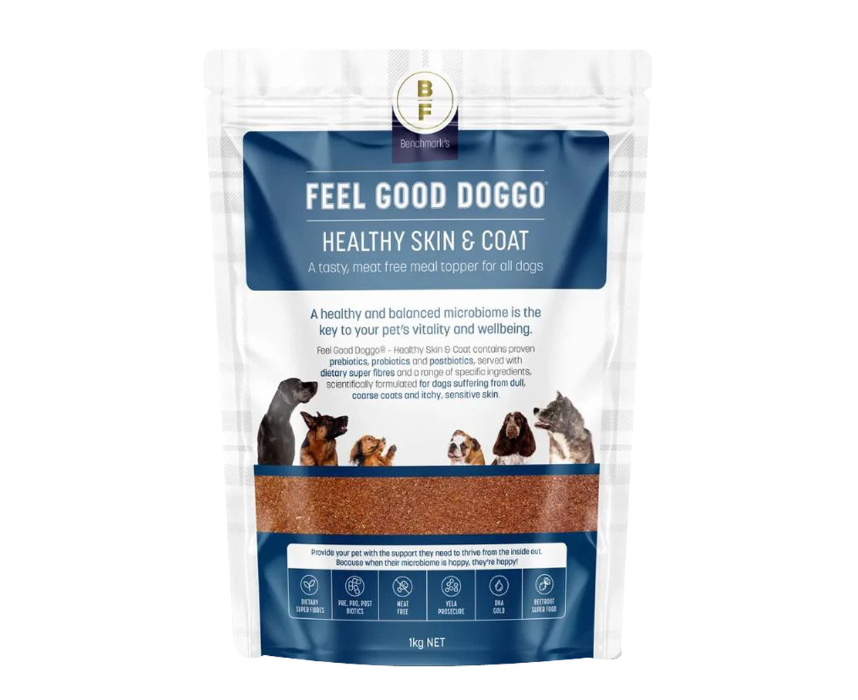 Feel Good Doggo Healthy Skin & Coat Meal Topper Dogs Food Supplement 1kg