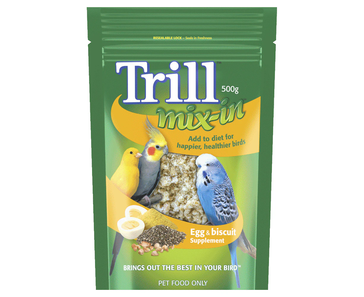 Trill Mix-In Egg & Biscuit Mix Feed Suppelement for Birds 500g 5 Pack