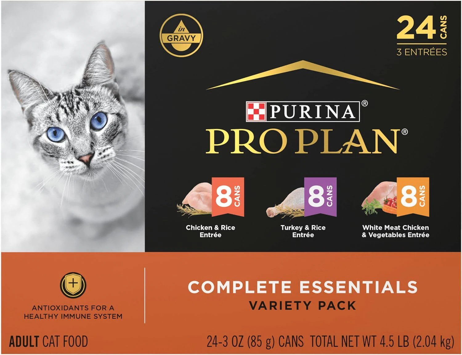 Pro Plan Adult Complete Essentials Poultry Favorites Variety Pack 24 x 85g