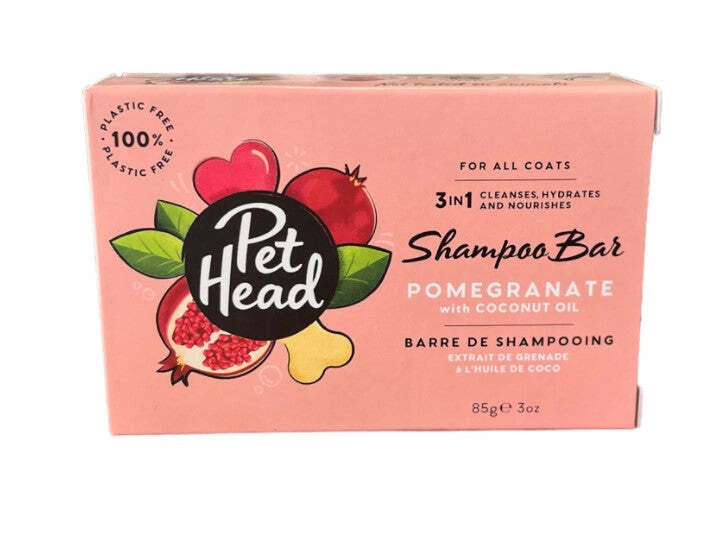 Pet Head Shampoo Bar Pomegranate with Coconut Oil for Dogs 85g