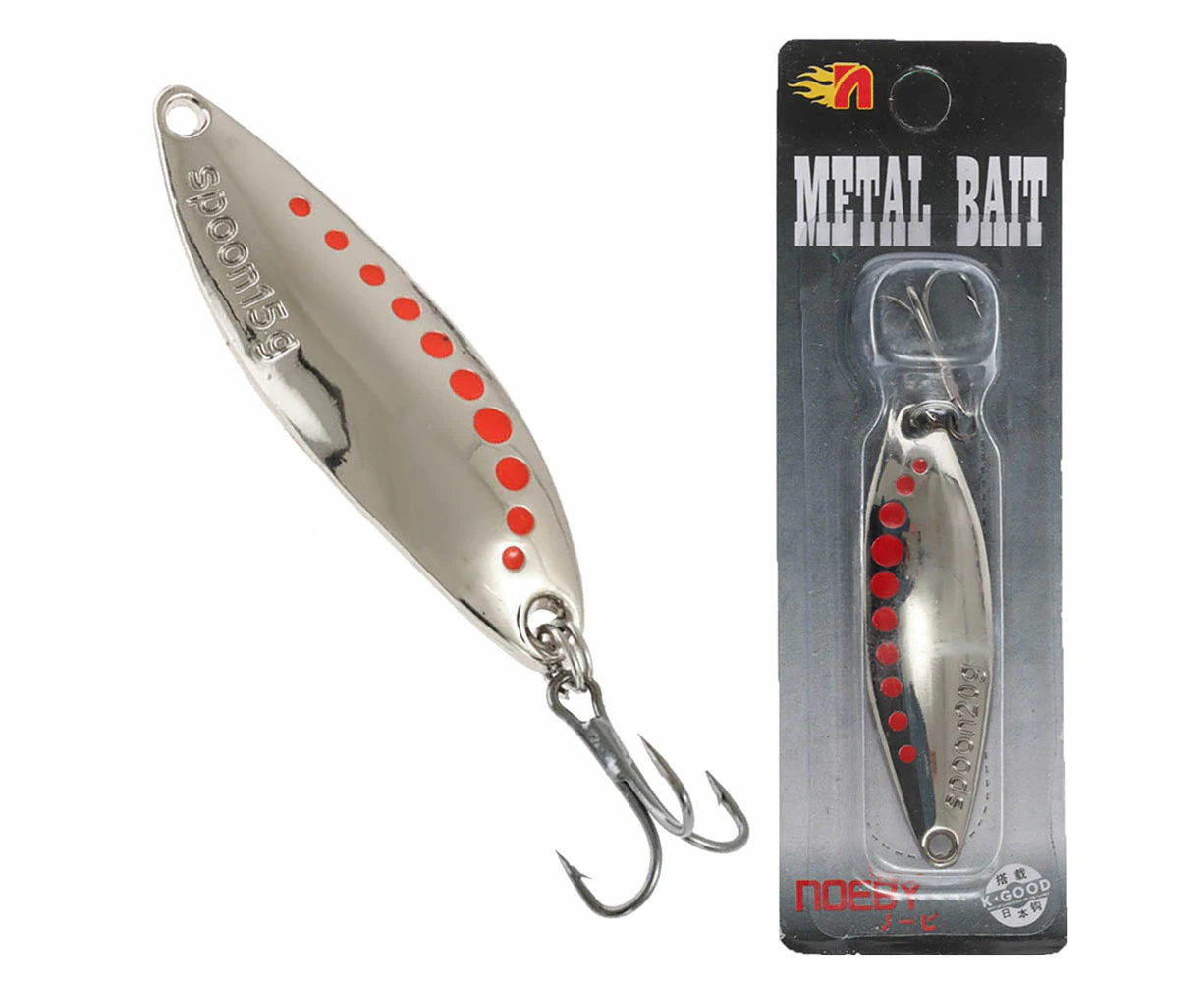 NOEBY Metal Spoon Lure with Trebble 20g