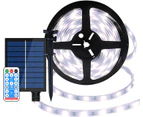 Outdoor Solar Led Strip 10M 240Led Waterproof Cuttable Solar Led Strips 8 Modes Strip Light With Remote Control For Garden Terrace Christmas Wedding Party