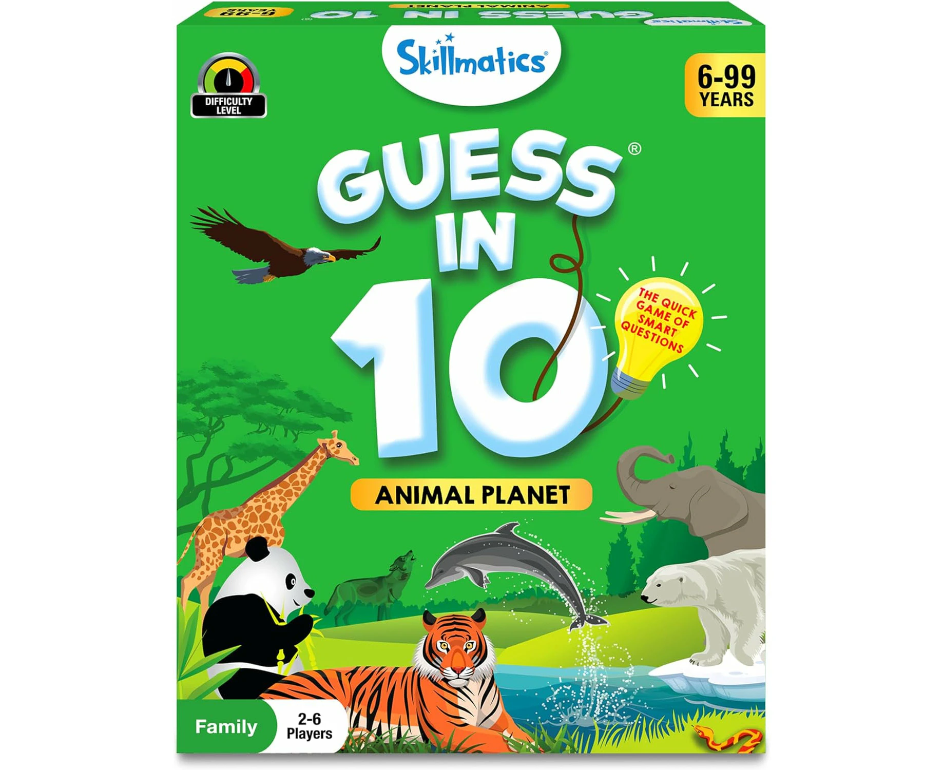 Skillmatics Card Game - Guess in 10 Animal Planet, Perfect for Boys, Girls, Kids, and Families Who Love Toys, Board Games, Gifts for Ages 6, 7, 8, 9