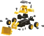 Jamara Wheel Loader First RC Kit - 27 Piece Build & Play Set with Cordless Screwdriver - Remote Control Construction Toy for Kids - Christmas Present