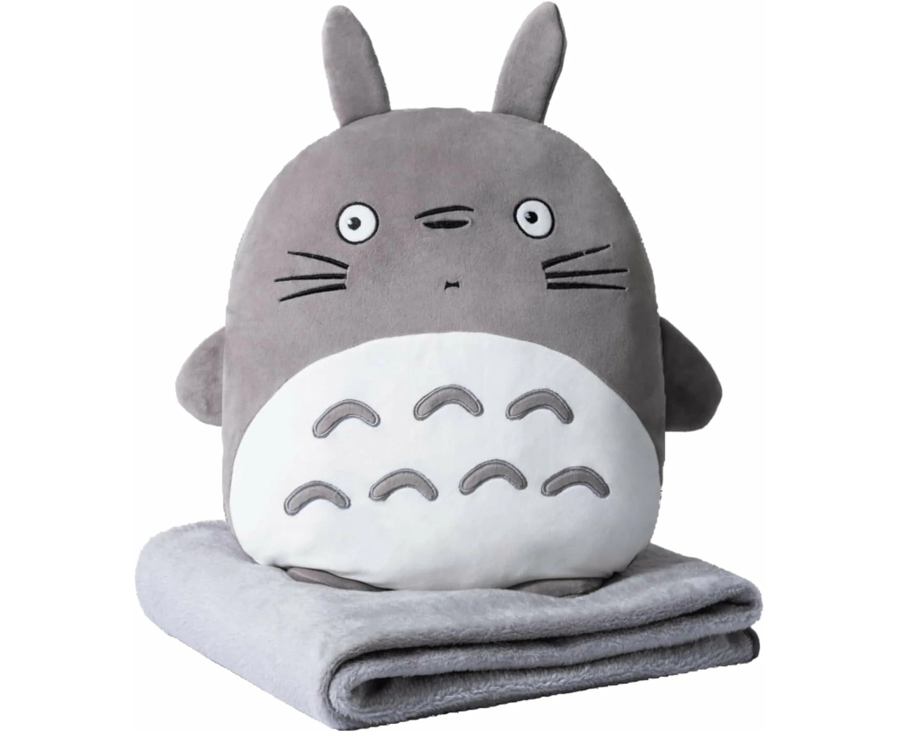 BallarArt CO Adorable Totoro Plush Toy with Removable Blanket - 40CM Soft, Cozy Stuffed Animal Pillow for Kids and , Nap Time and Travel