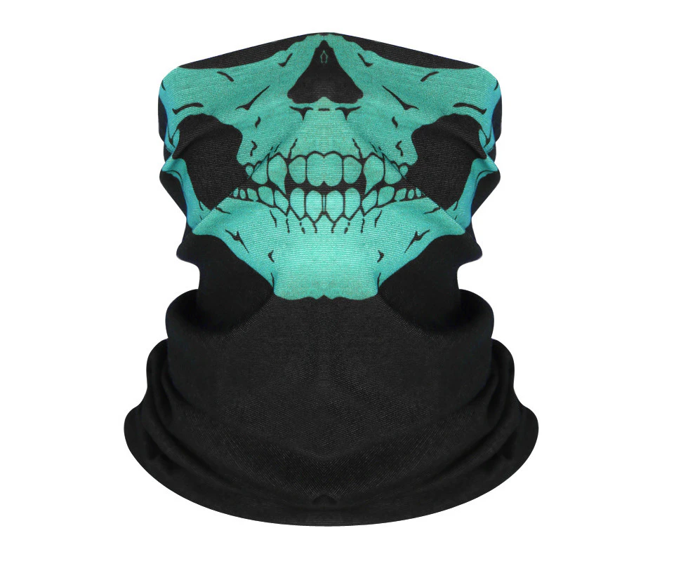 200  Geen Skull Face Mask Skull Skeleton Face Mask Motorcycle Bandana Scarf Neck Wrap HeadbNeck Gaiter Tube Bandana Black Skull Jaw Design Head Scarf