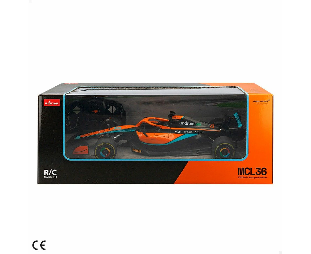 Rastar Formula One McLaren MCL36 1:18 Scale RC Car - Full Function Remote Control