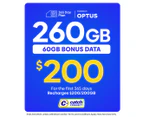 Catch Connect 365 Day Mobile Plan - 200GB (+60GB Bonus Data)