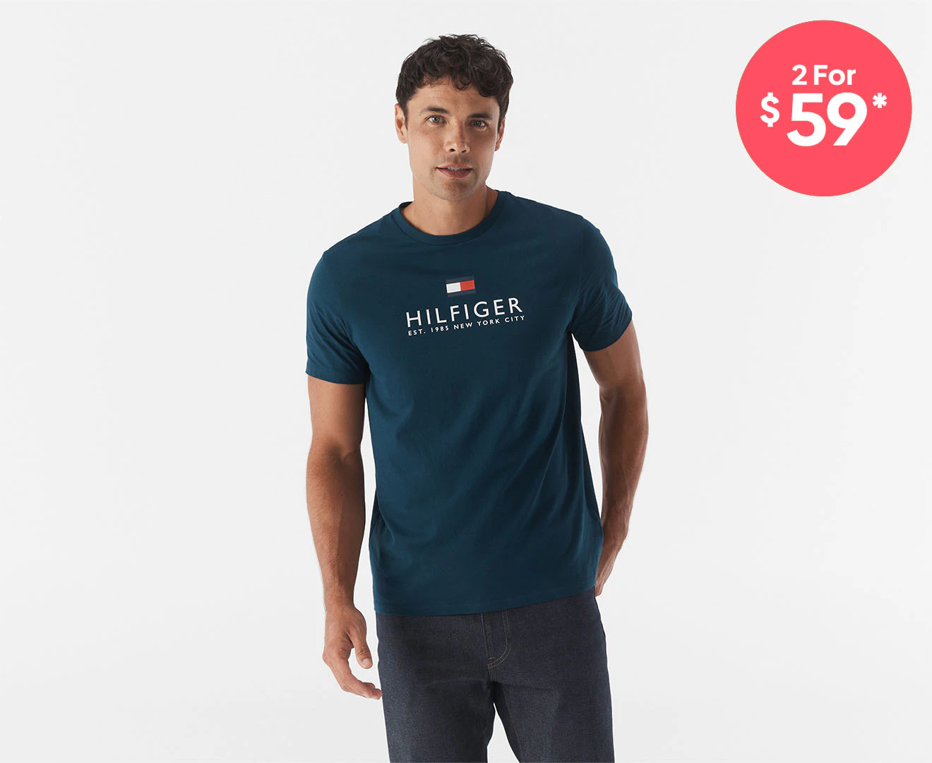 Tommy Hilfiger Men's Nathan Tee / T-Shirt / Tshirt - Classic Navy