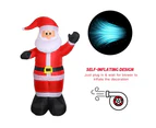 Stockholm Christmas Lights Xmas 2.4M LED Inflatable Waving Santa Claus Outdoor Garden