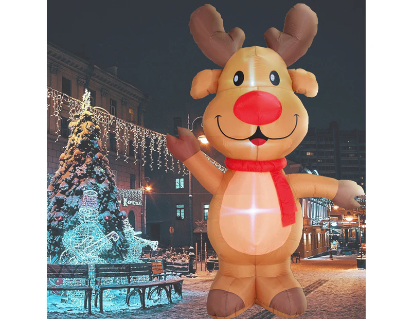 Stockholm Christmas Lights 2.4M LED Inflatable Cute Reindeer Outdoor Garden Xmas Decoration