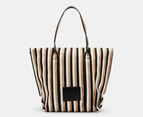 Marc Jacobs Stripe Jacquard Beach Tote Bag - Camel/Multi