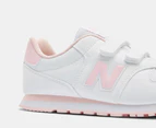 New Balance Youth GV500 Sneakers - White/Pink