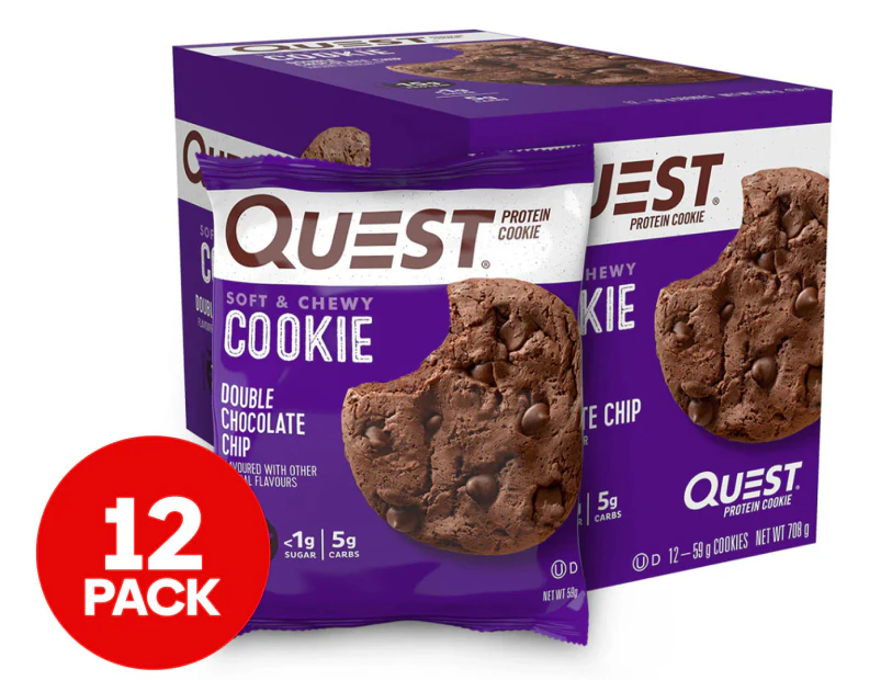 12 x Quest Protein Cookie Double Choc Chip 59g