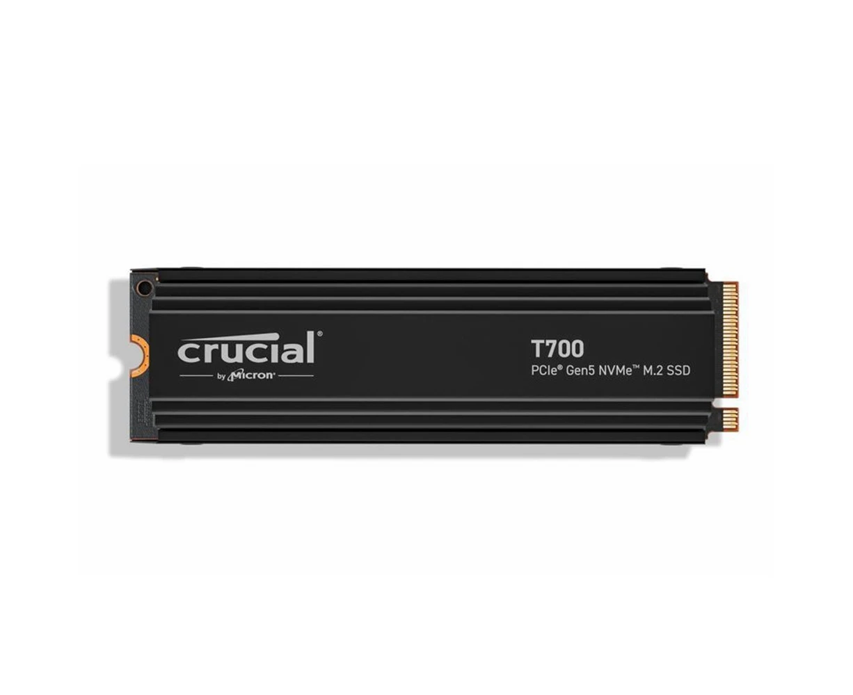 Crucial T700 2TB Gen5 NVMe SSD - 12400/11800MB/s R/W 1200TBW 1500K IOPs 1.5M hrs MTTF with DirectStorage for Intel 13th Gen & AMD Ryzen 7000