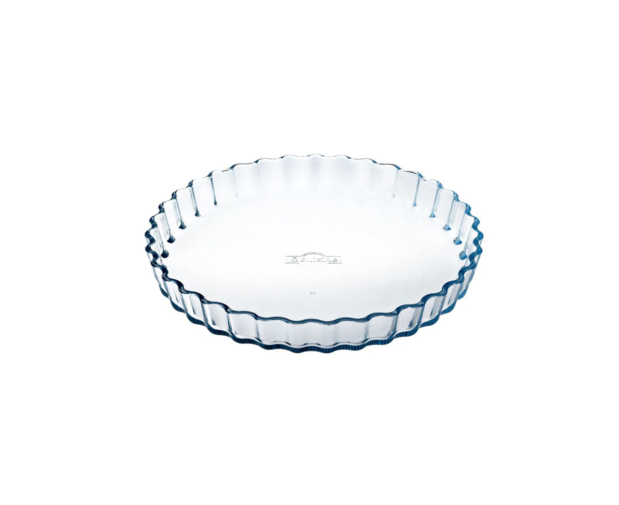 Cuisine 27cm Baking Round Glass Pie/Flan Dish Oven Tray Kitchen Bakeware Clear