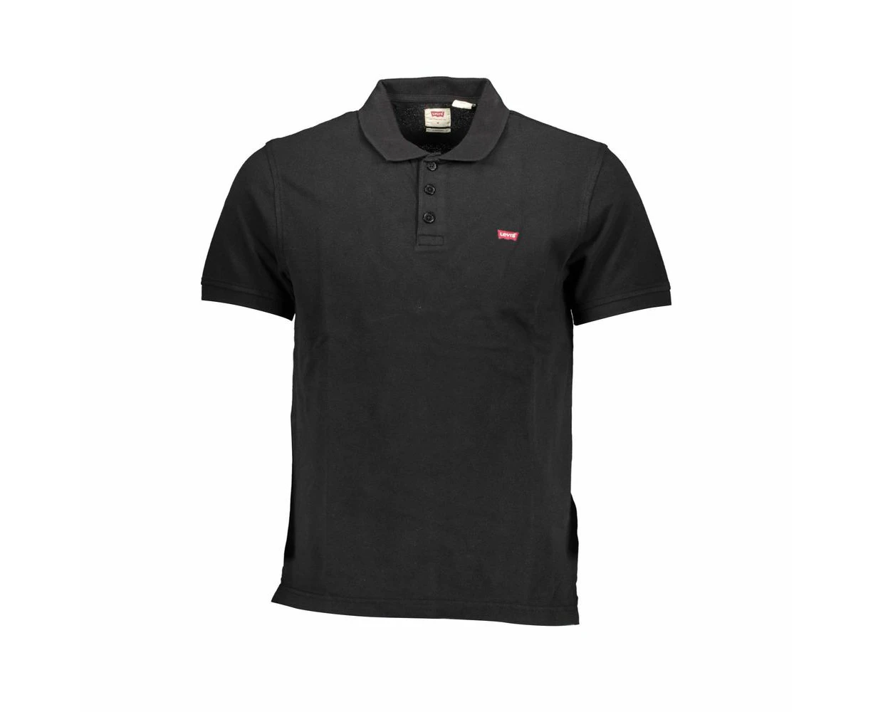 Levi's Black Cotton Men Polo Shirt