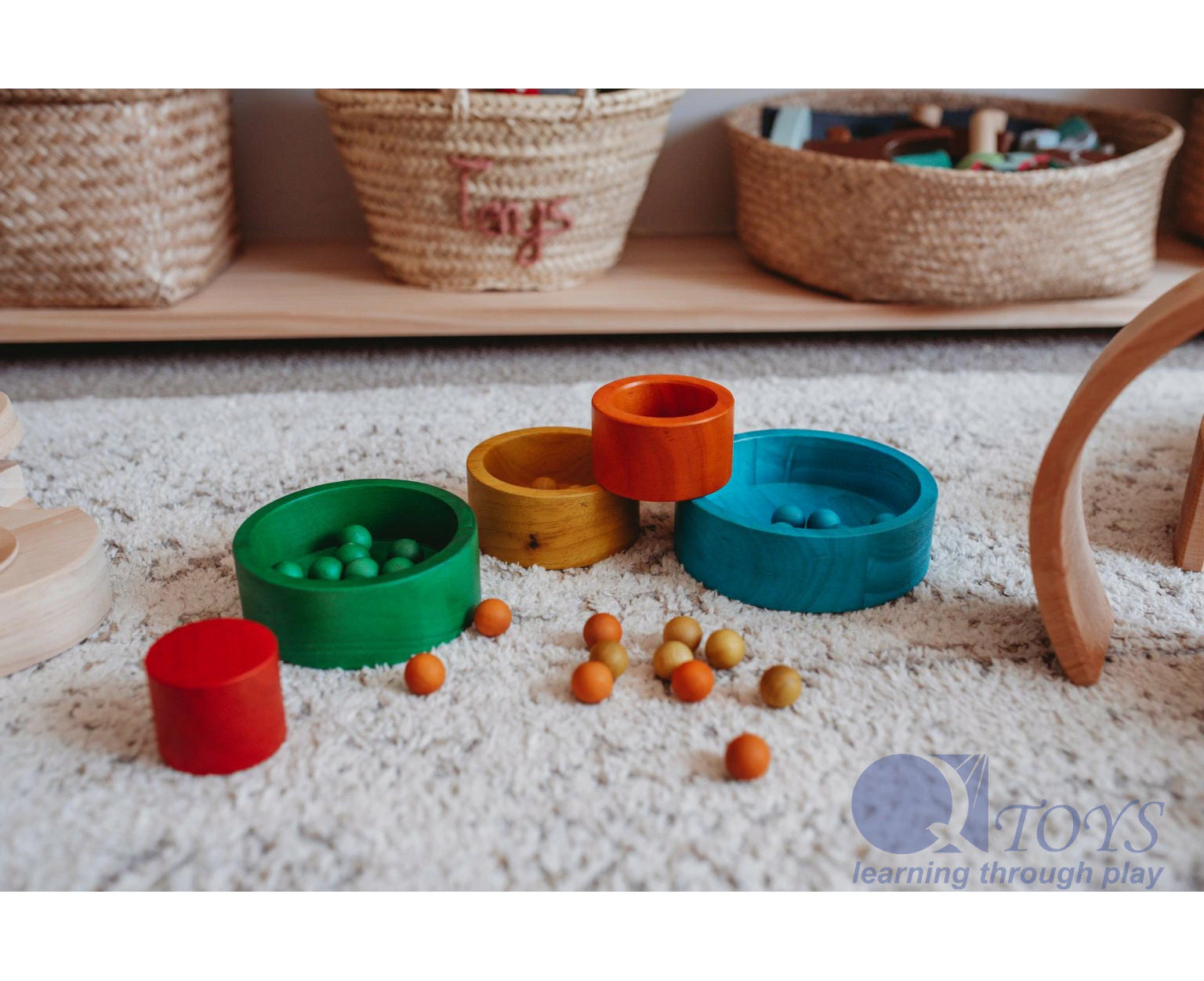 Natural colored Stacking and Nesting Bowls