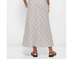 Petites Linen Blend Midi Skirt - Dannii Minogue