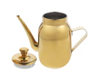 Stainless Steel Oil Pot Oil Container Grease Storage Can Vinegar Dispenser Kettle