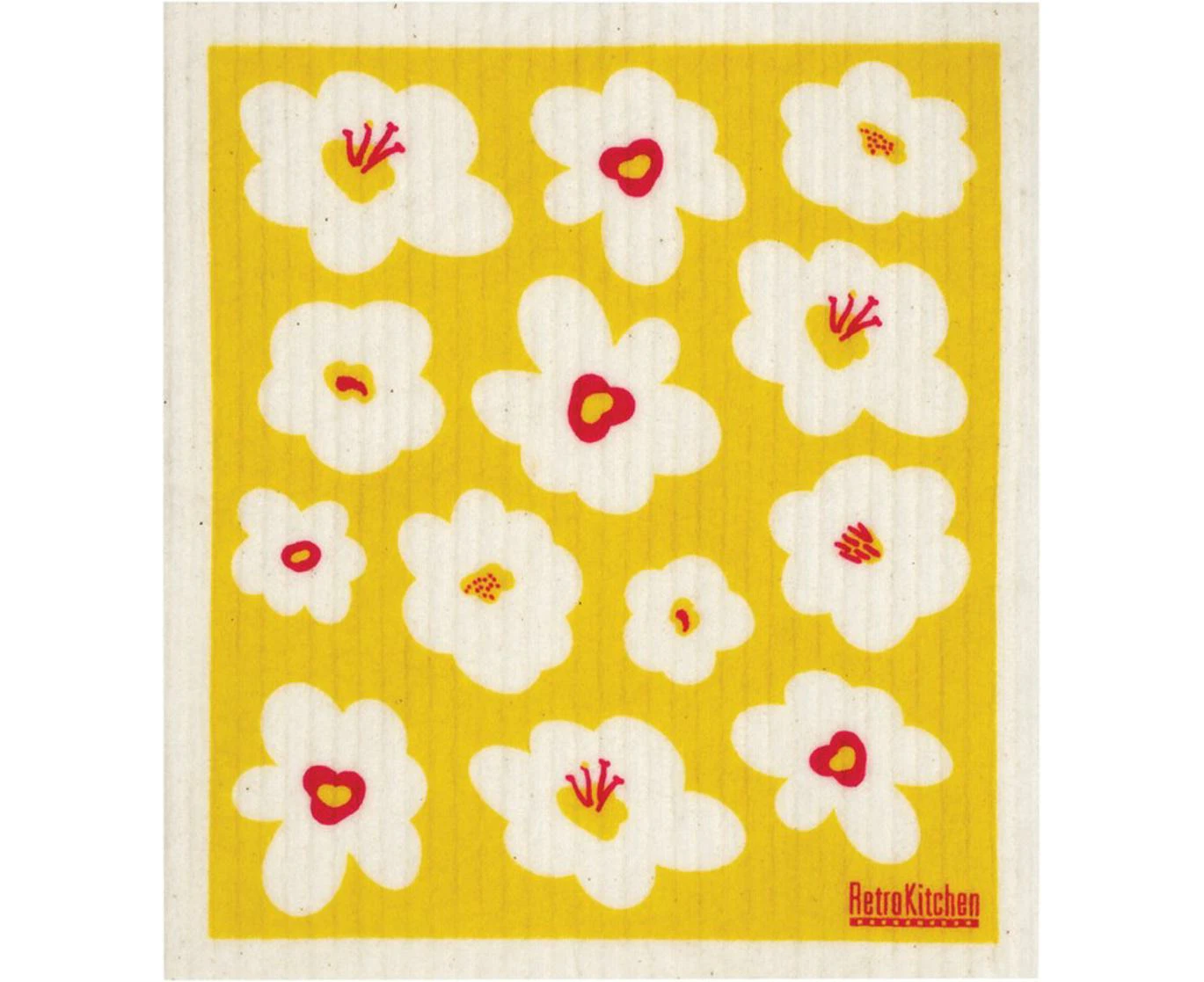 100% Compostable Sponge Cloth (Retro Flowers)