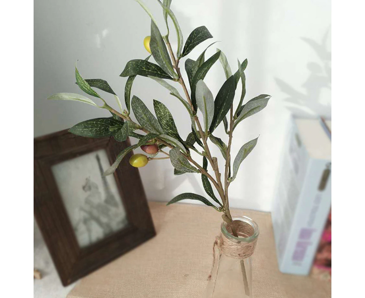 4pcs Simulation Olive Branches Household Olive Branches Decorative Artificial Plants for Wedding Home