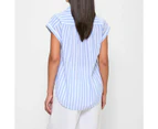 Target Sleeveless V-Neck Collared Shirt