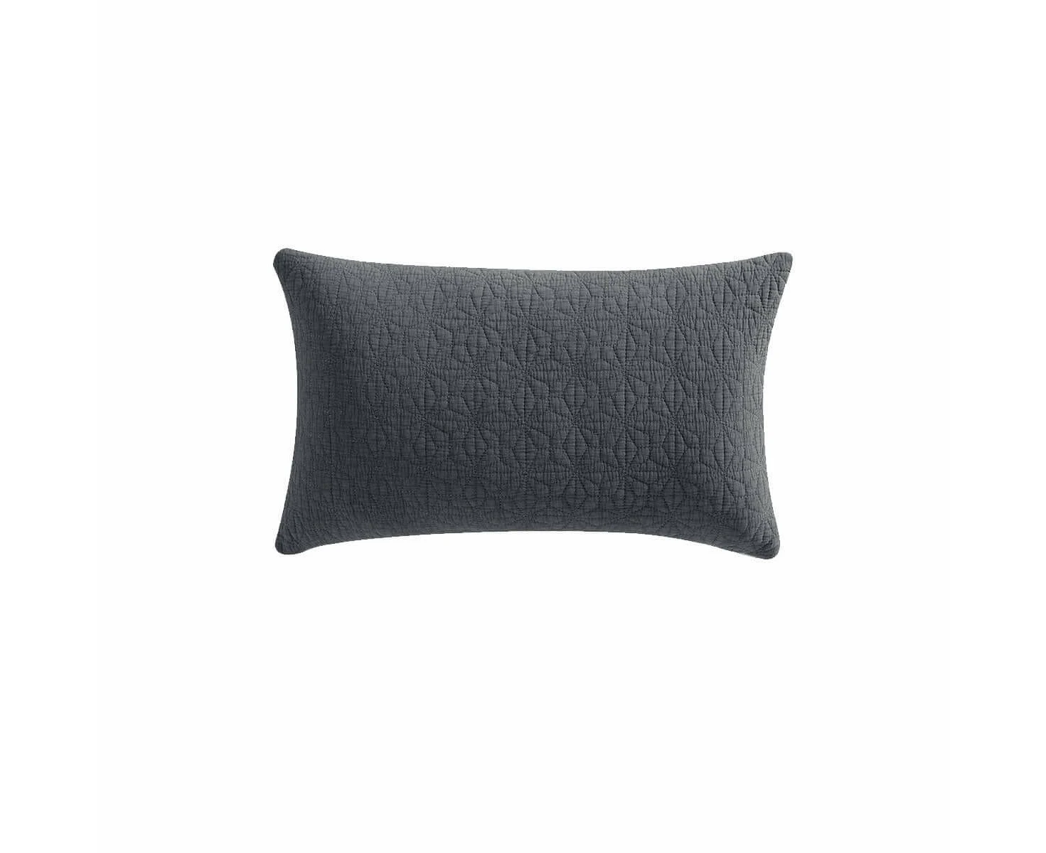 Platinum Collection Kayo Charcoal 100% Cotton Oblong Filled Cushion 30 X 50Cm