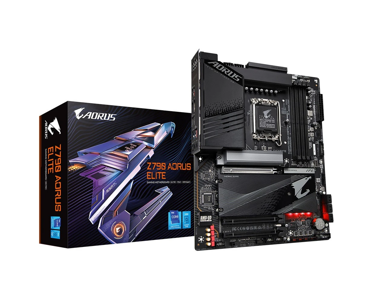 Gigabyte Z790 AORUS ELITE Intel LGA 1700 ATX Motherboard, 4x DDR5 ~128GB, 3x PCI-E x16, 4x M.2, 6x SATA