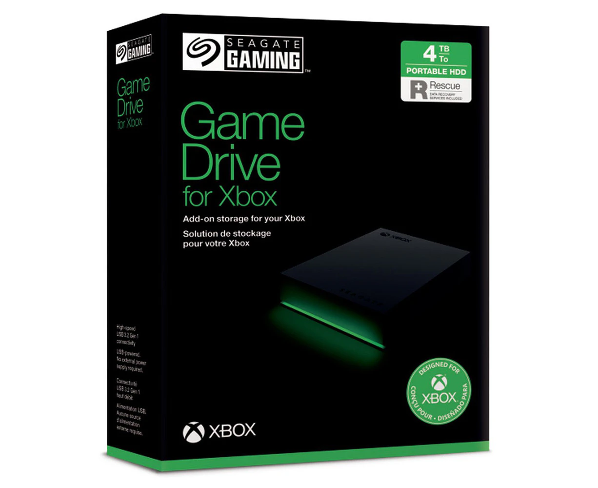 Seagate 4 TB Game Drive for Xbox Series S|X, Xbox One and PC