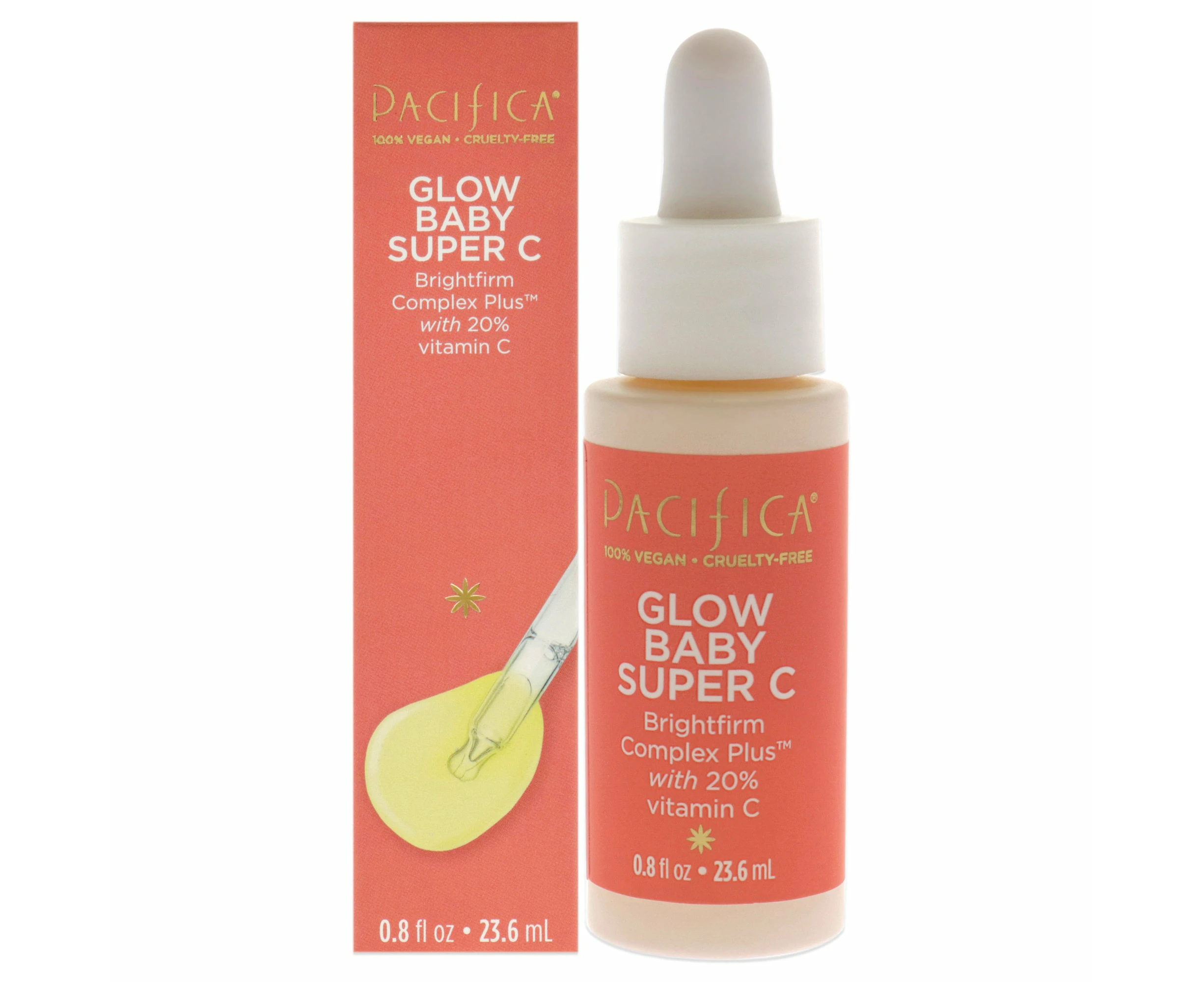 Glow Baby Super C Serum by Pacifica for Unisex - 0.8 oz Serum Variant Size Value 0.8 oz