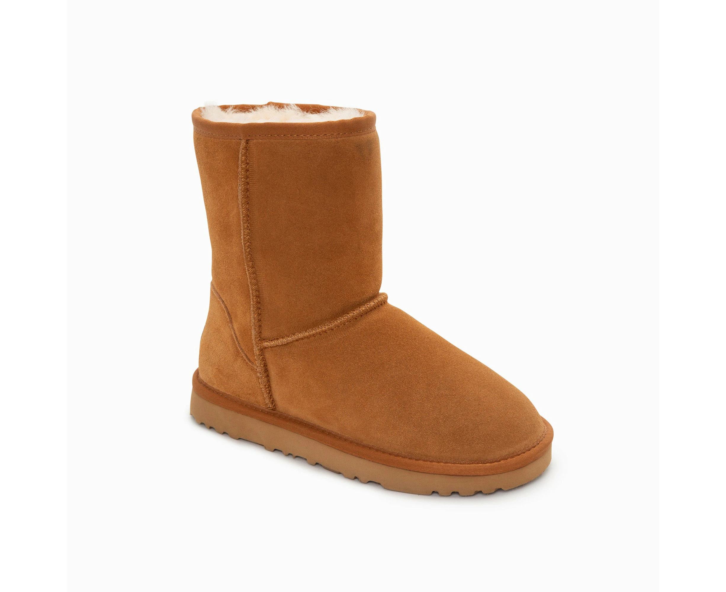 Ugg Boots Genuine Australian Sheepskin Unisex Short Classic Suede (Chestnut, EU42)