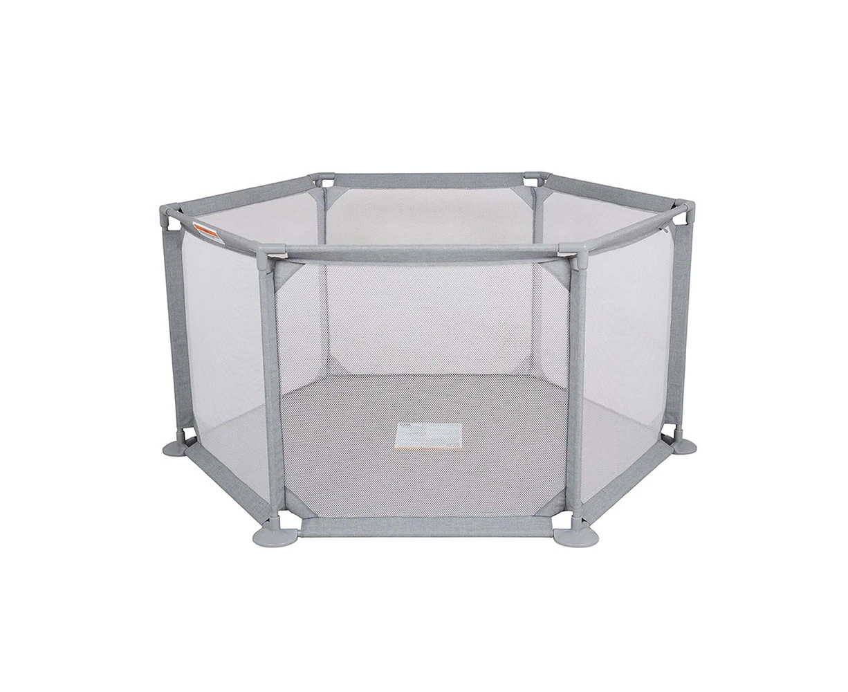 Childcare 124x65.5cm Safety Playground Playpen/Crib Baby Activity Den 6-24m Grey