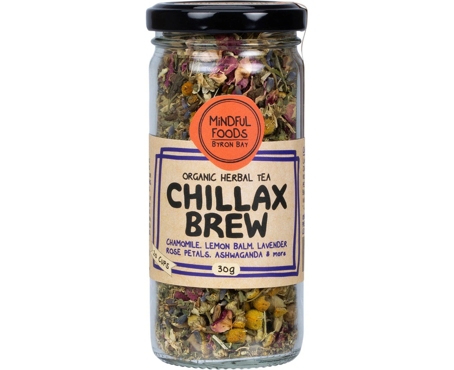 MINDFUL FOODS Chillax Brew Organic Herbal Tea 30g