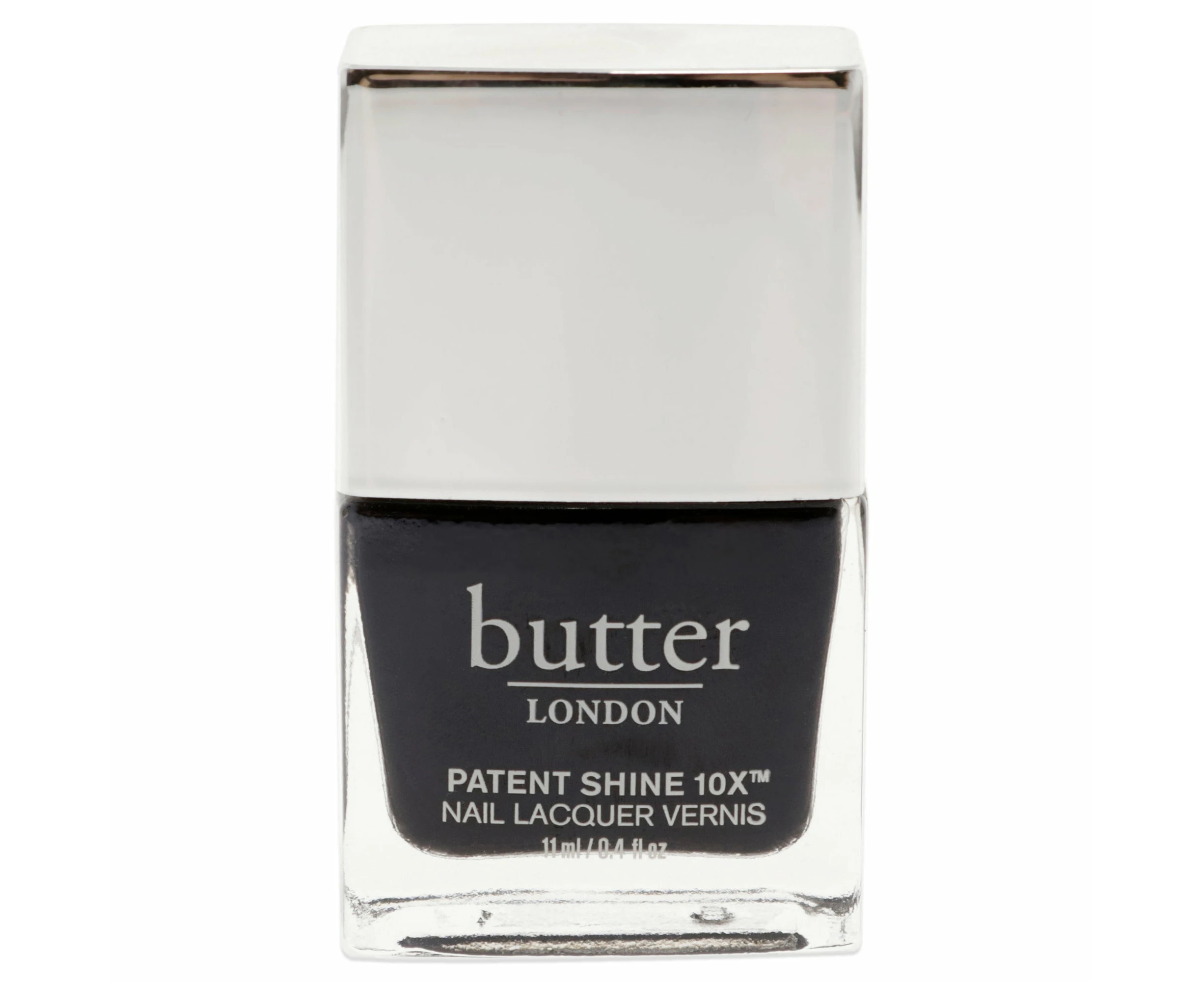 Patent Shine 10X Nail Lacquer - Union Jack Black by Butter London for Women - 0.4 oz Nail Polish