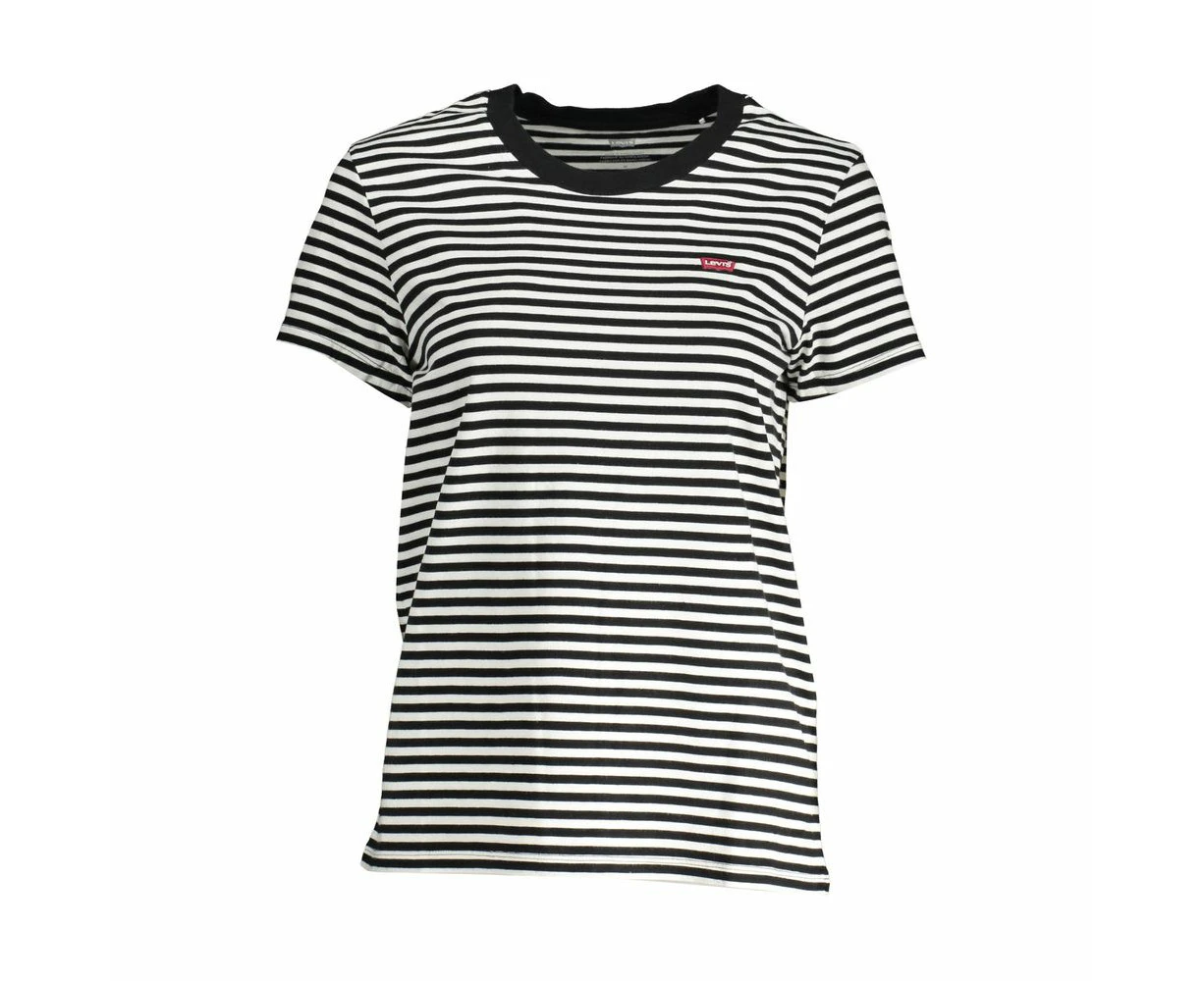 Levi's Black Cotton Women T Shirt