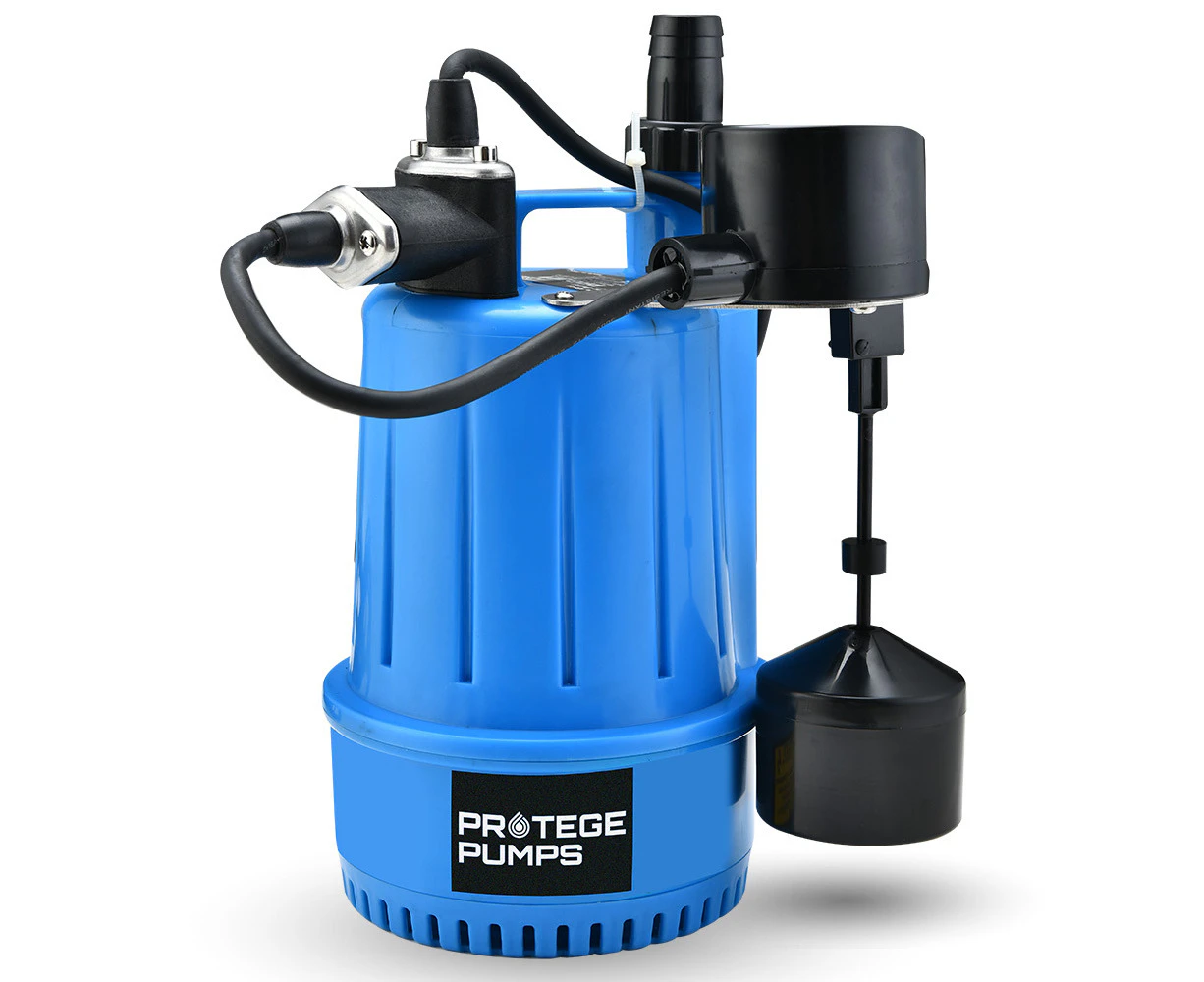 PROTEGE Tight Access Clean/Grey Water Submersible Sump Pump, Vertical Float Switch