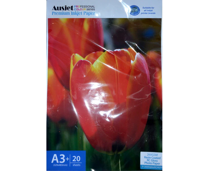 260gm A3+ RC Glossy Photo 20 Sheets