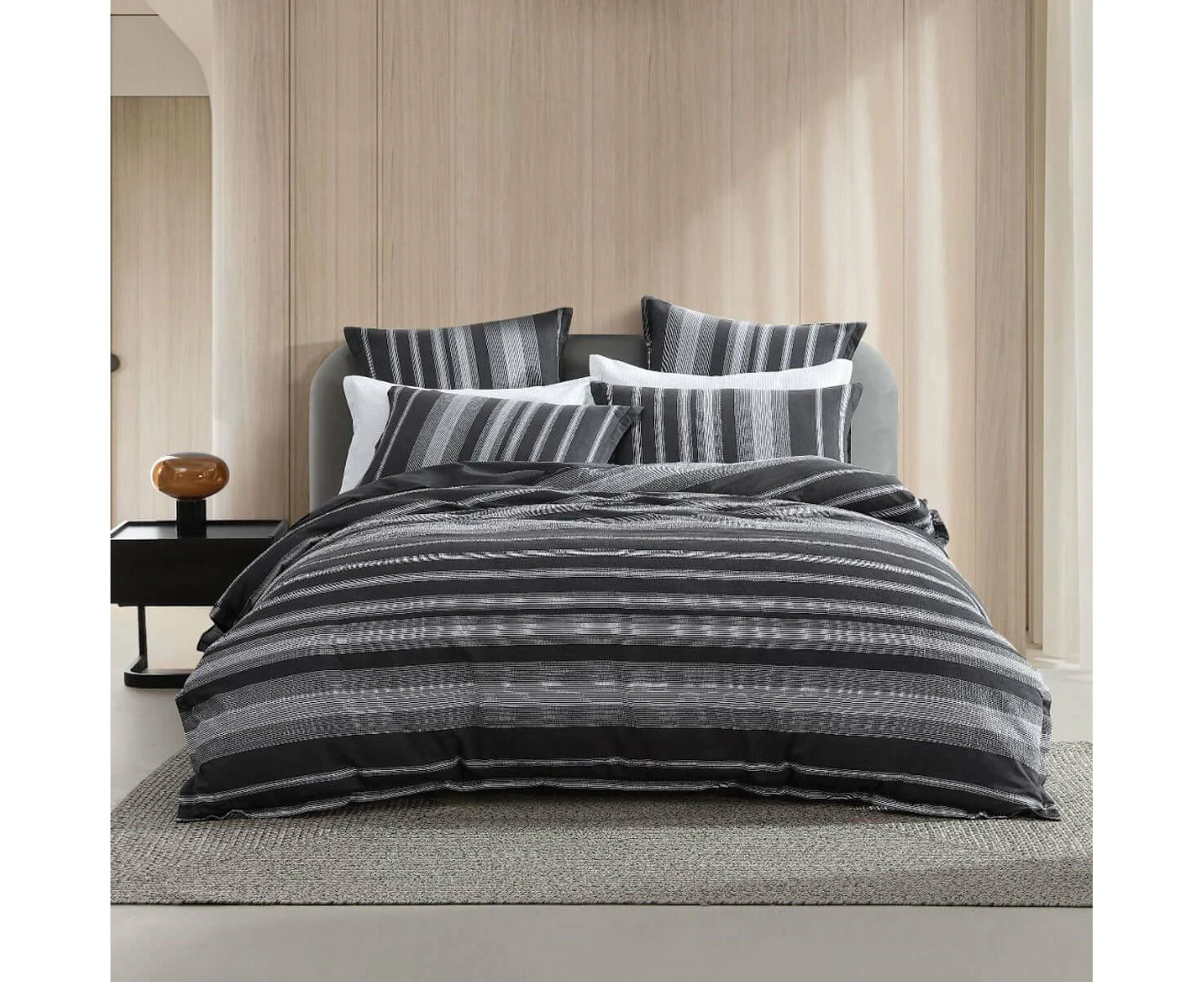 Logan and Mason Platinum Hunter Quilt Cover Set Charcoal