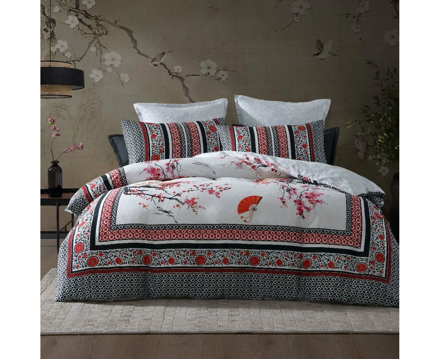 Logan & Mason Tokyo Drift Quilt Cover Set Red