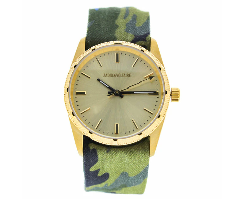 ZVF204 Gold/Green Multicolor Cloth Bracelet Watch by Zadig & Voltaire for Women - 1 Pc Watch